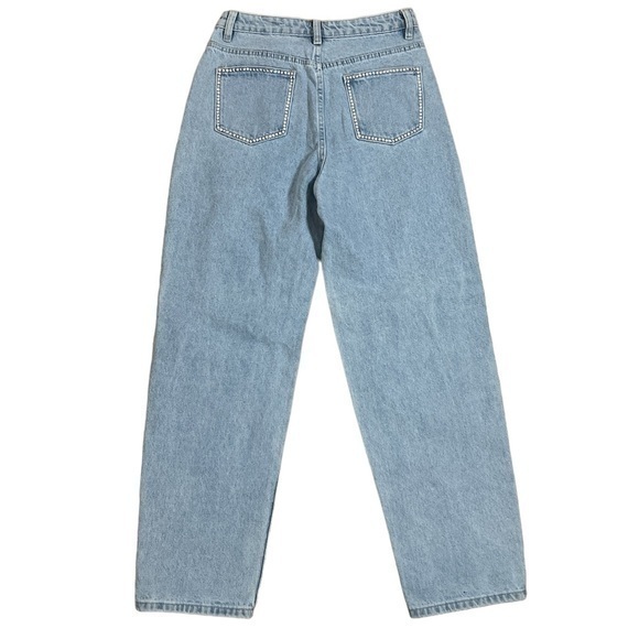 Adika Denim - ADIKA Bedazzled Asymmetrical Jeans